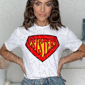 Super Sister Superhero PNG For Sublimation, Siblings Day Gift Instant Download, Comic Book Superhero Printable File, My Sister is My Hero