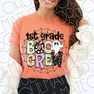 1st Grade Boo Crew PNG: Halloween Ghost Sublimation Design (Digital Download
