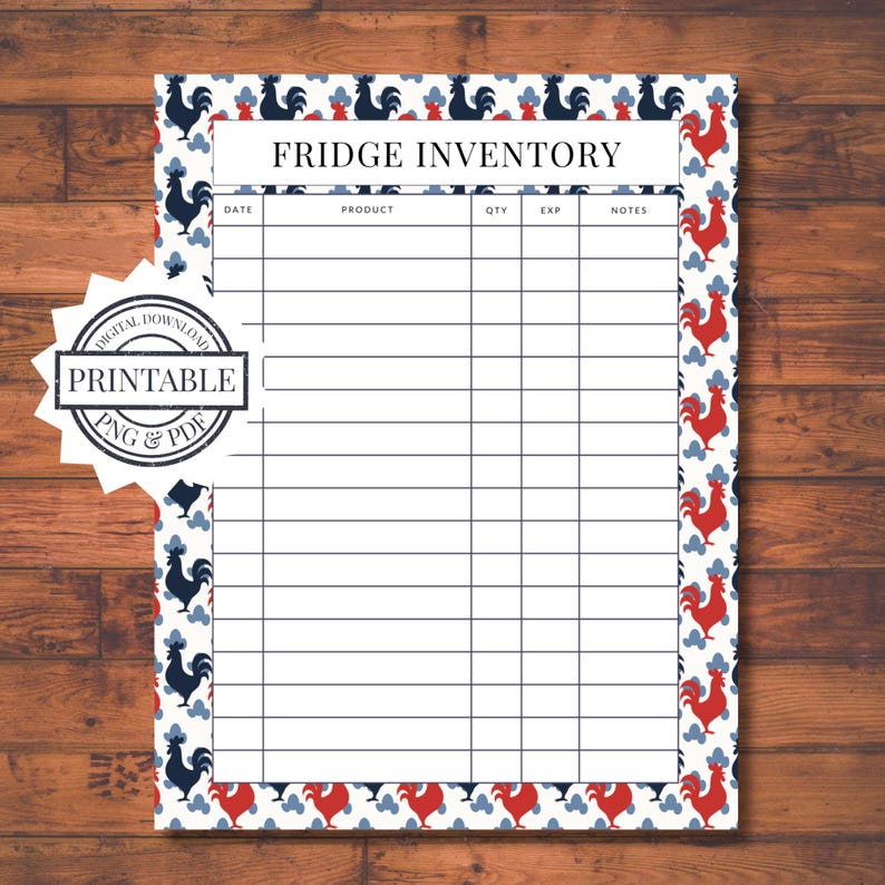 Fridge Inventory.pdf Kitchen Inventory Printable Bundle PDF Pantry, Spice, Freezer & Fridge ...