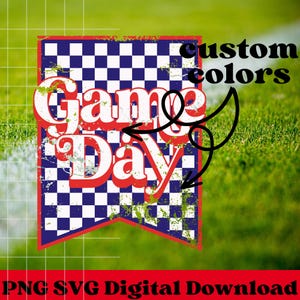 Custom GameDay SVG, Game Day PNG,Retro Game Day Varsity Svg Png, Retro Sports Png Svg,Football Season SVG  Png Checker Gameday Vibes