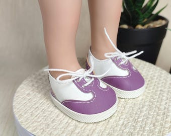 Handgemachte Kunstleder Puppen Sneakers für 30 cm Mia Puppe