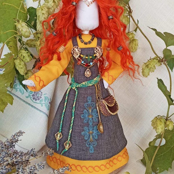 Motanka doll in Viking style.Doll for adult collectors (ages 14+)