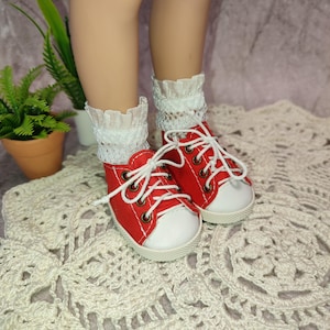Denim Sneakers for Paola Reina 13.5&quot; Doll: Handmade Shoes