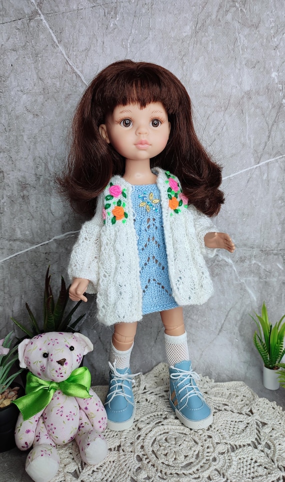 Paola Reina 人形とニットの服のセット Paola Reina 人形とニットの服