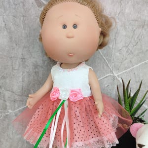 Festive Doll Clothes Set for Mia Nines d’Onil (30cm): Handmade Dress, Panties, Socks & Shoes