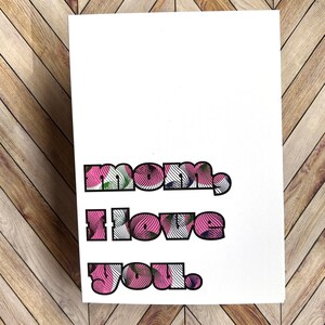 Mom, I Love You | Greeting Card| African Inspired | Love Card | Card for Mom