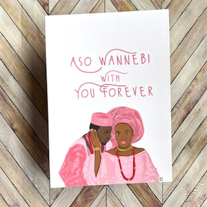 ASO Wannabi With You Forever | Greeting Card| African Inspired| Love Card | Wedding Card
