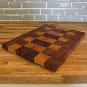 Guanacaste/Mimosa End Grain Exotic Hardwood Butcher Block - 14” x 10.75” x 1.25”