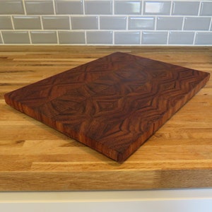 Guanacaste End Grain Exotic Hardwood Butcher Block - 14.5” x 10.75” x 1.25”