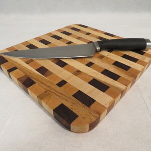 Birdseye Maple/Black Walnut End Grain Hardwood Cutting Board - 10 3/4” x 10 1/2” x 3/4&quot;