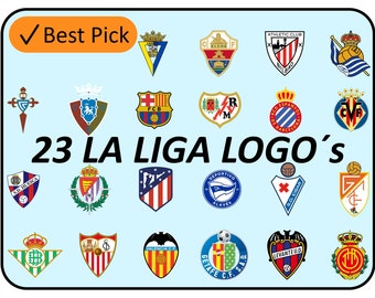 LA LIGA - 1st league Spain - football - club - football club - Atletico, Sevilla Valencia, Real Madrid svg & png digital download