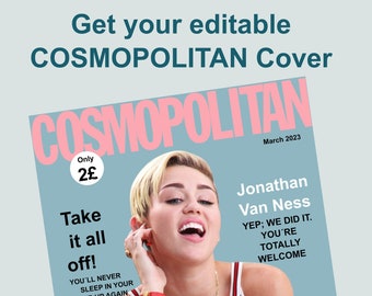 Cosmopolitan Cover Template, template, magazine, customizing, editable, png, svg, jpg, tiff, webp