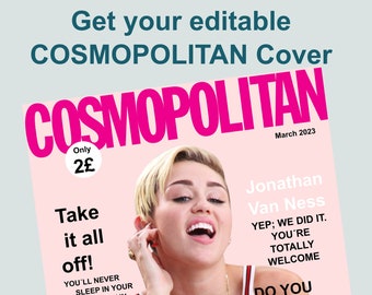 Cosmopolitan Cover Template, template, magazine, customizing, editable, png, svg, jpg, tiff, webp
