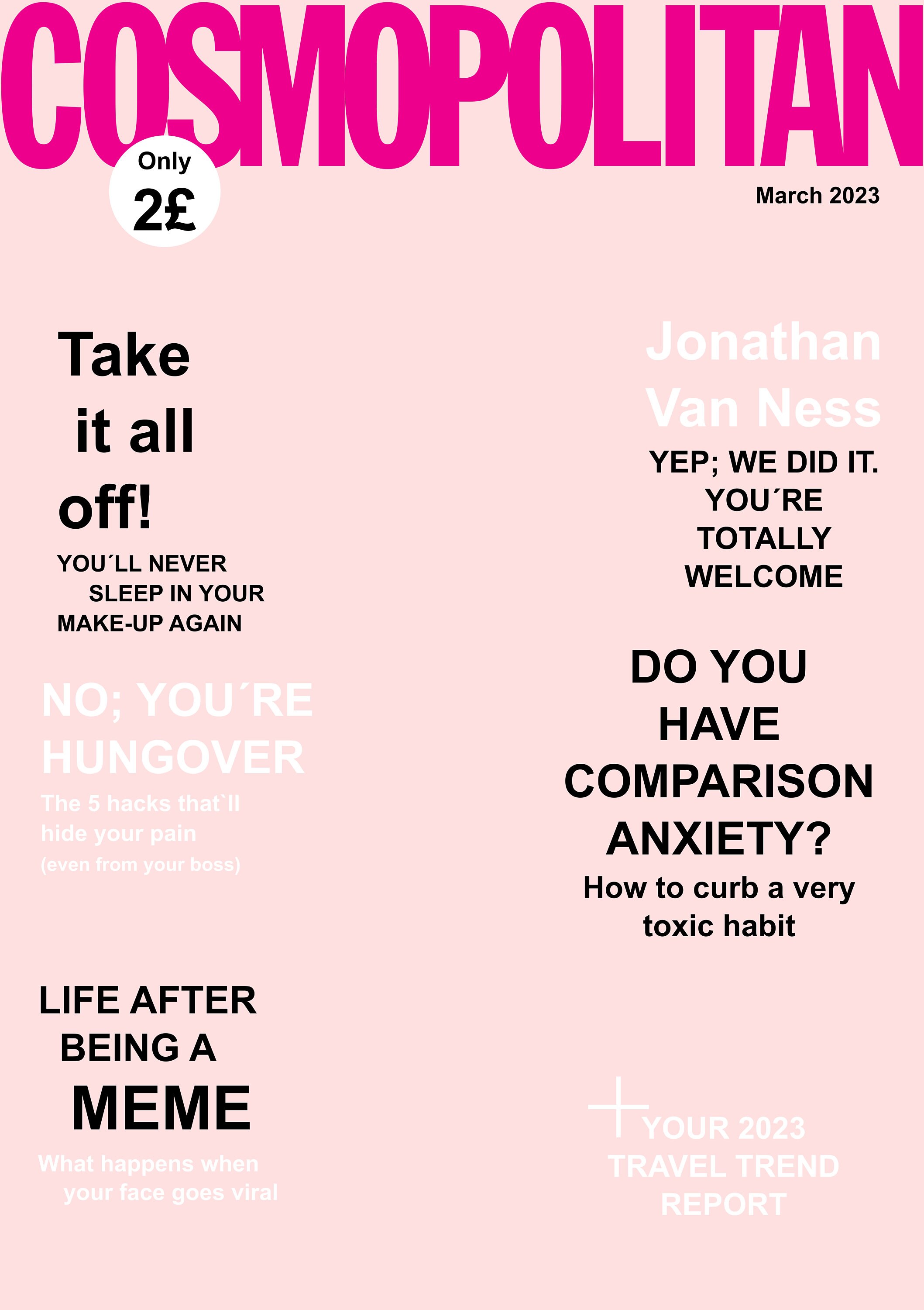 Cosmopolitan Cover Template
