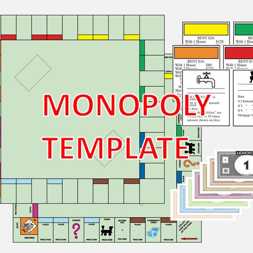 Blank Monopoly Template - Etsy