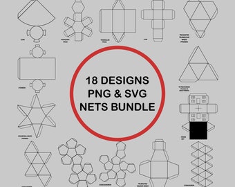 3d shapes nets etsy