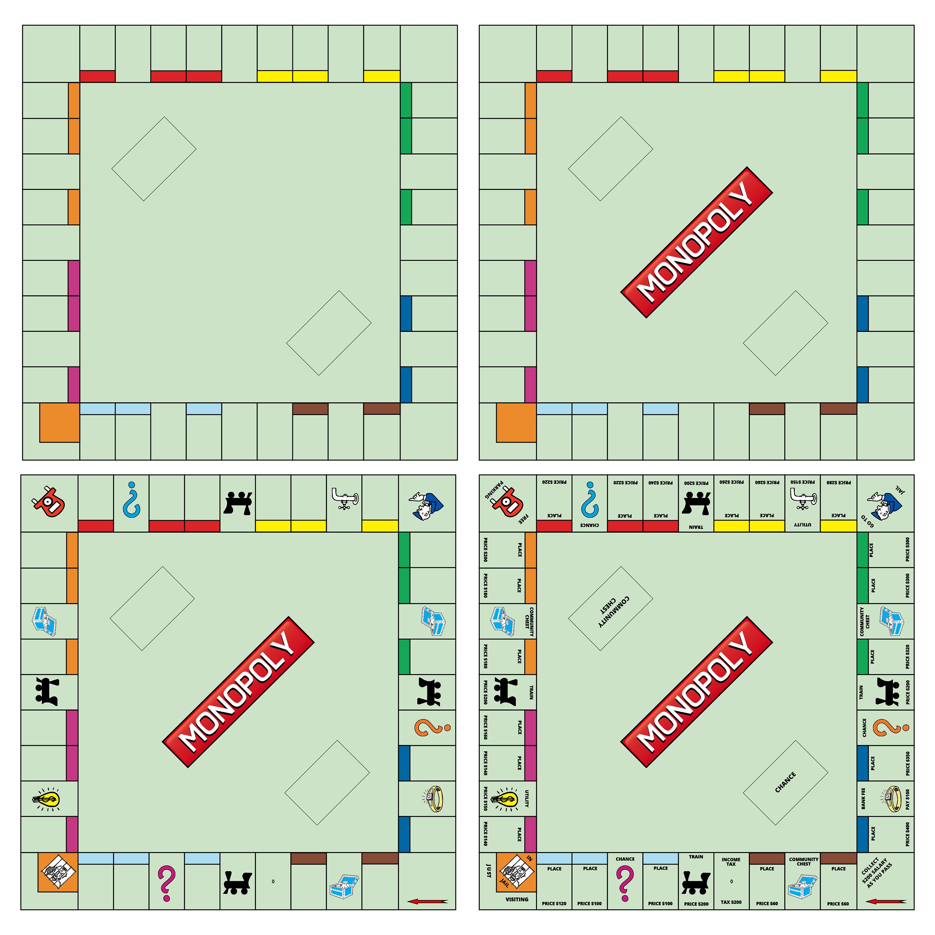 Printable Monopoly Board Game