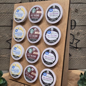 K-Cup Holder.  Keurig Coffee Pod Storage/ Display Stand. Wooden K-Cup Rack. Perfect for teachers, businesses, and makes a great gift!
