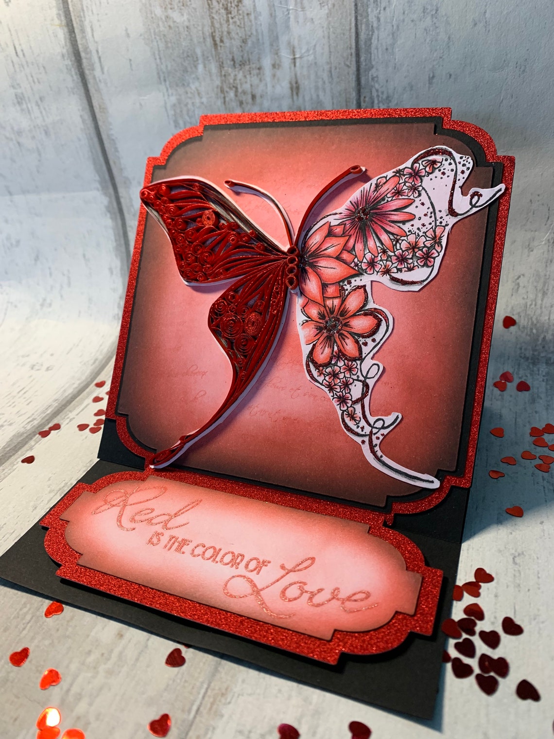 Quilled Butterfly Card Etsy