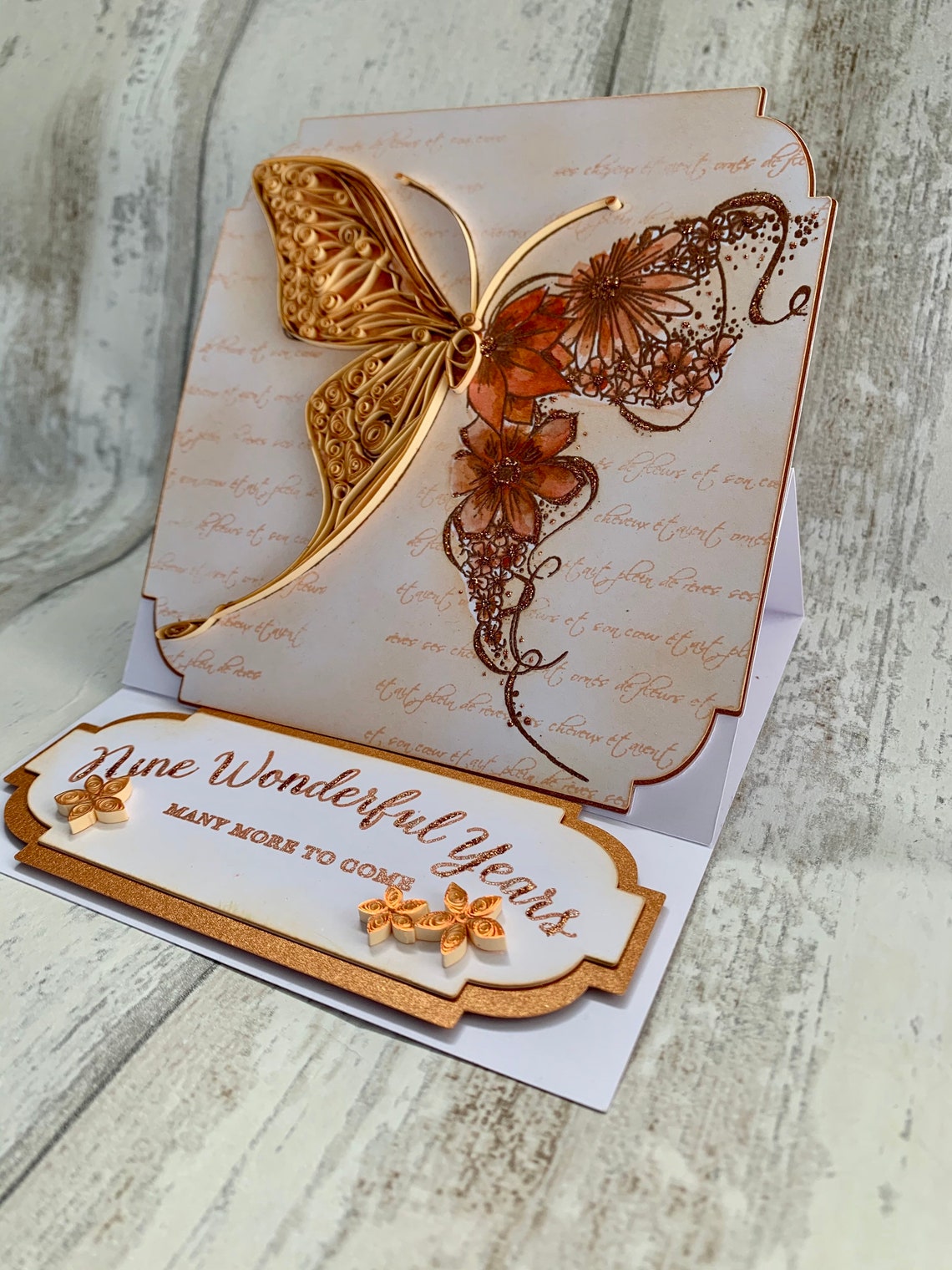 Quilled Butterfly Card Etsy