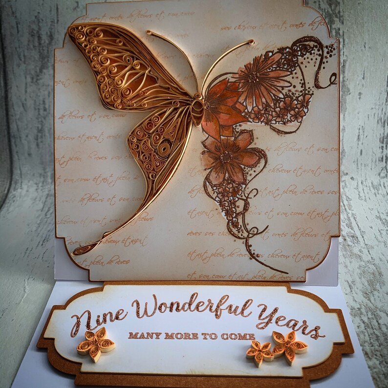 Quilled Butterfly Card Etsy