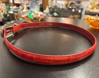 Red Vintage Leather Belt