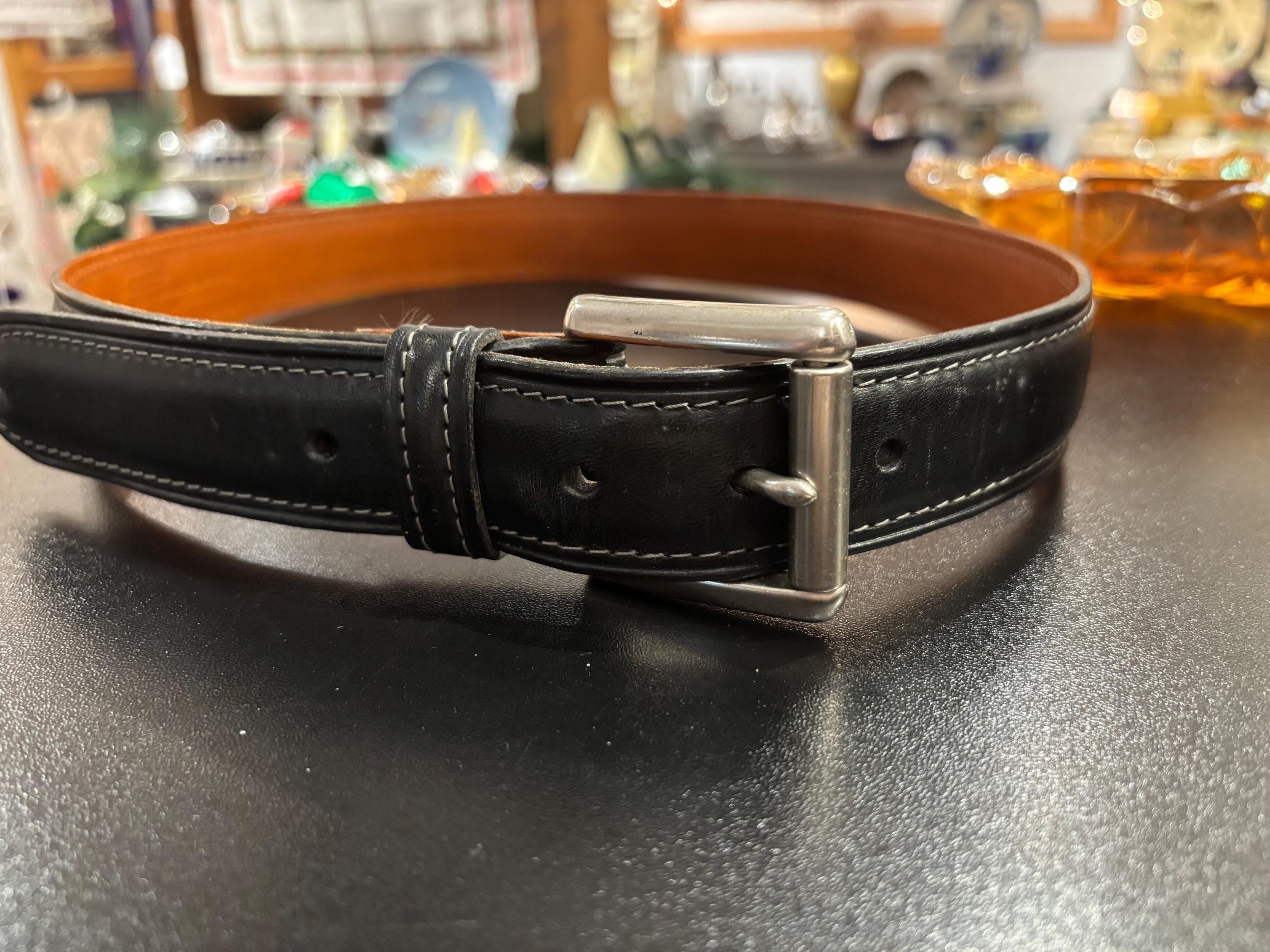 COACH Vintage Black Leather Belt - Etsy display picture 1
