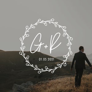 Botanical Wedding Logo - Personalised