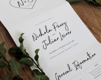 Rustic Wedding Invitation - Personalised & Printable