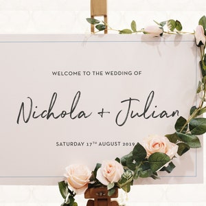 Elegant Welcome Wedding Sign - Digital Download