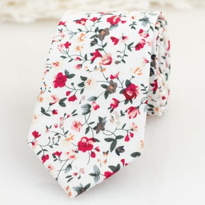 Ivory, sage, blush Burgundy floral tie, Mulberry floral tie, Cherry red floral tie, Groomsmen burgundy tie, Maroon, wine floral tie