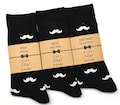 Groomsmen socks, Wedding socks gift set, Black & White socks, Mustache socks, Men dress socks black, Black wedding socks,Custom socks labels product logo