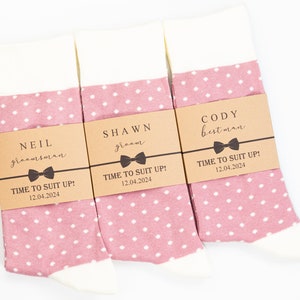 Dusty rose groomsmen socks, Quartz color wedding socks, Dark pink rose socks, rose gold men socks, Dusky pink socks, Azazie dusty rose socks