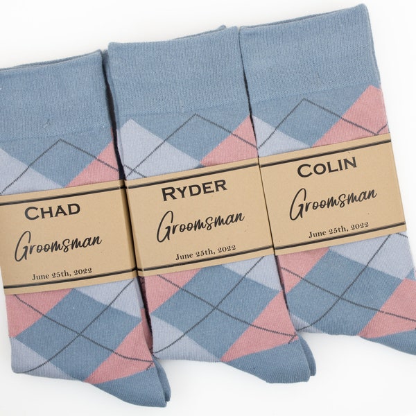 Groomsmen Dusty blue, grey and dusty rose argyle socks, , Groomsmen proposal socks, Dusty rose wedding socks, Groomsmen dusty blue socks