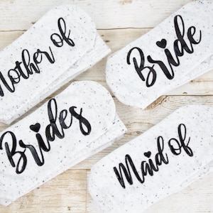 Bridesmaid Socks, Bridesmaid Proposal Gift, Bridal Party Socks, Wedding party Socks, Grip Socks, Proposal Socks, getting ready gift