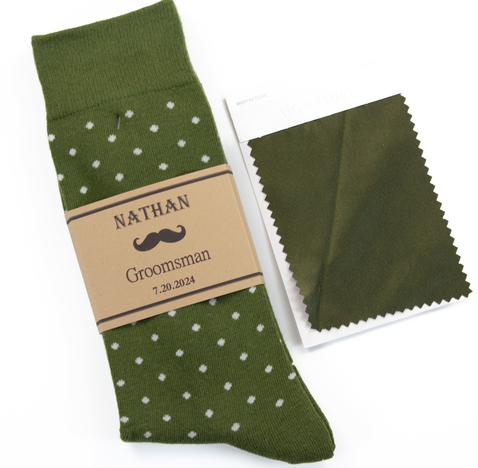 olive green dress socks for men color polka dot socks, Groomsmen Olive color socks, Martini Olive wedding socks, Personalized socks, Olive wedding group-color__10 yards velvet fabric roll