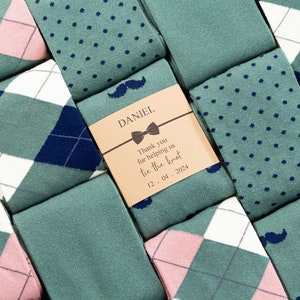sage green groomsmen socks, Sage green groomsmen socks, Eucalyptus wedding socks, Groom socks, custom socks labels, Dark sage green socks
