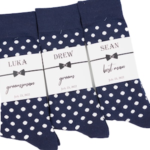 Navy blue dress socks, Groomsmen navy and white socks, Socks gift for usher, groomsmen, best man, Navy blue socks, Navy wedding socks