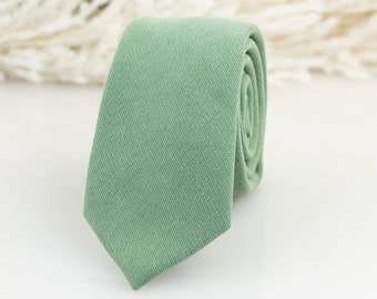 Sage color solid color tie, Groomsmen sage necktie, Dusty sage green velvet tie, Light green bow tie matching pocket square, kids bow tie