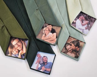 Personalized Photo Satin Tie, Custom Keepsake Gift