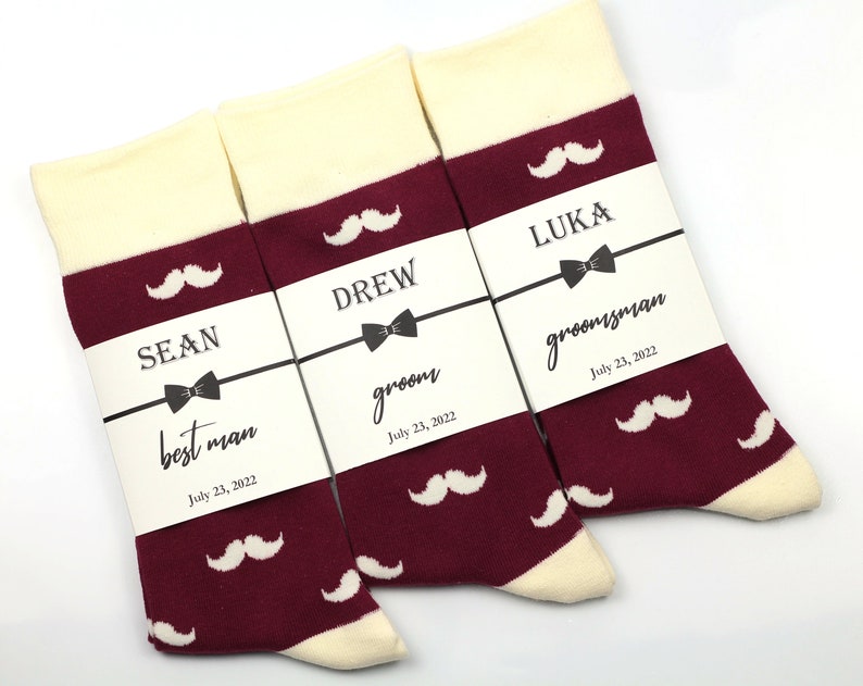 Groomsmen Socks Labels Groomsmen Gifts Custom Sock Labels Etsy