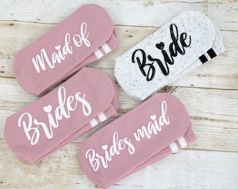 Dusty rose bridesmaids socks, Bridesmaids proposal socks, Bridesmaid Personalized socks, Wedding party socks, Bridesmaids proposal gift