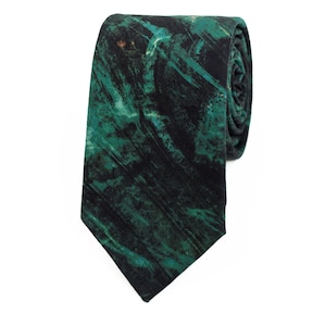 Emerald green tie, Hunter green & black wedding tie, Forest green tie, Groomsmen green tie, Green tie, Deep Green formal tie