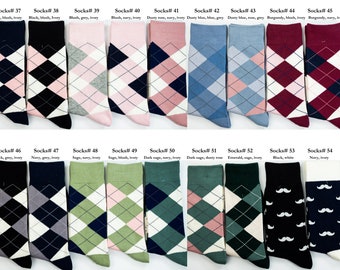 Calzini Uomo Argyle FineFit – Grigio E Rosa, Paio Taglia 10-13, Eleganti Per Matrimonio