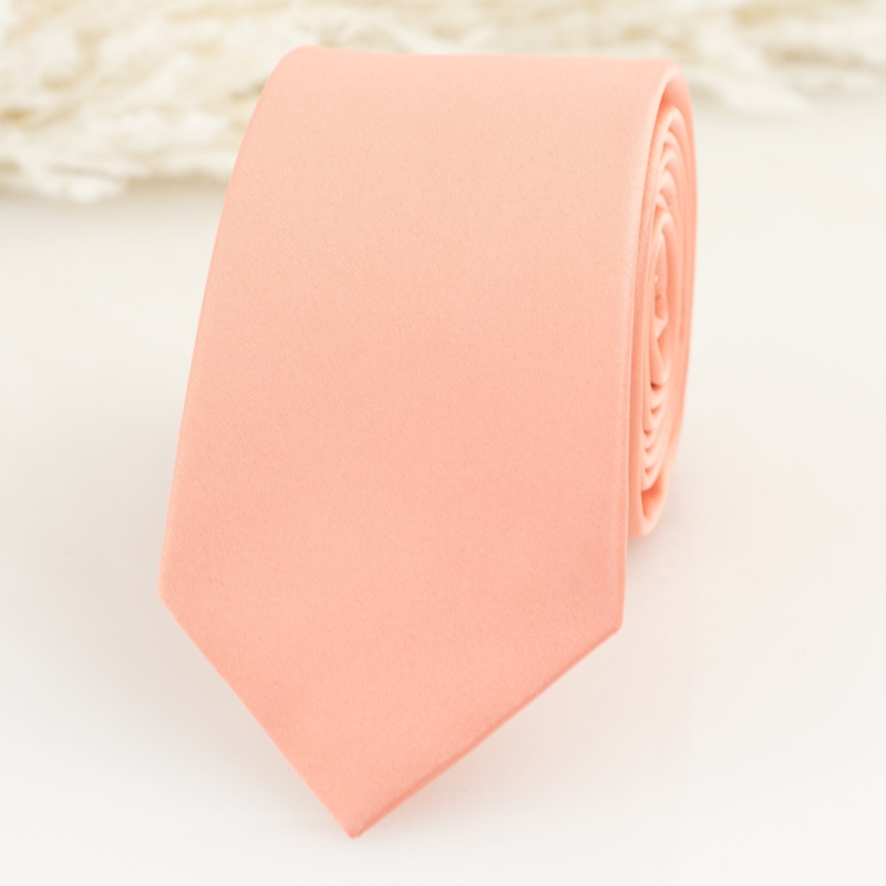 Coral Reef Solid Satin Suit Tie