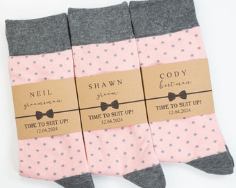 pink and grey mens dress socks Men's Striped Dress Socks main image 0