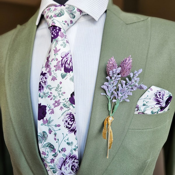 Groomsmen plum floral tie, Deep purple and sage bow tie, Groomsmen plum socks, Matching kids plum bow tie, Plum necktie for wedding