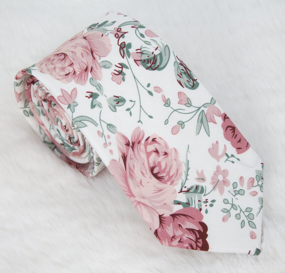 Groomsmen Socks and Ties Dusty Rose and Sage Floral Tie and - Etsy