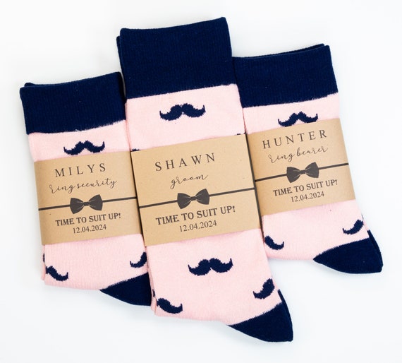 strapless open back dress Pink & White Polka Dot Wedding Socks main image 0