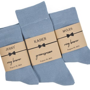 Dusty blue solid color socks, Groomsmen dusty blue socks, Adults and Kids dusty blue socks, Wedding socks, Matching kids blue socks